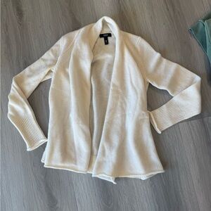 Aqua Cream Open-Front Cardigan